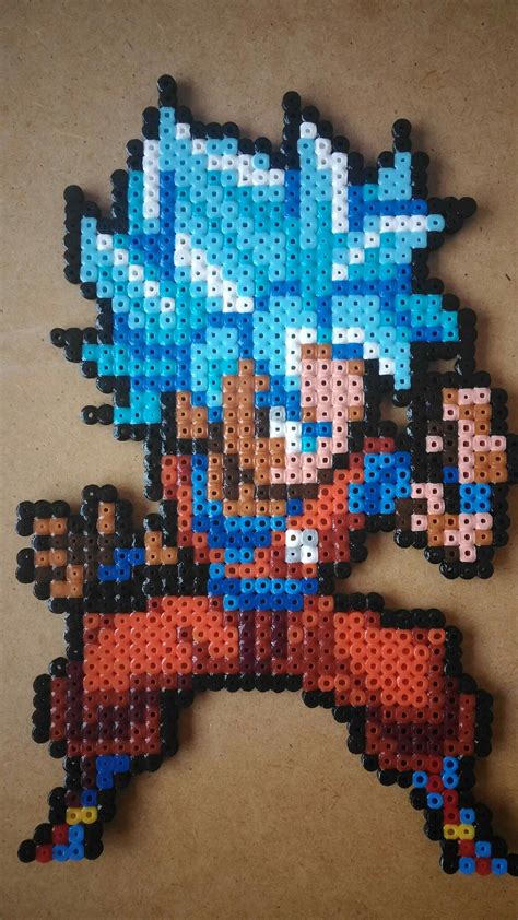 Super Sayian 3 Goku Bead Sprite Diy Perler Beads Pixe