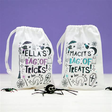 Halloween Personalised Bag Of Tricks Or Treats By Postbox Party
