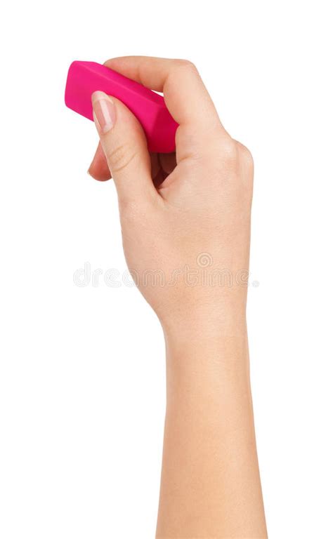 Hand Holding Eraser Stock Photo Image Of Isolated Eraser 28428744