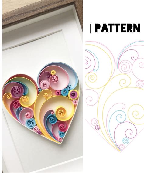 Quilling Heart Printable Pattern For Quilling Diy Temp Inspire