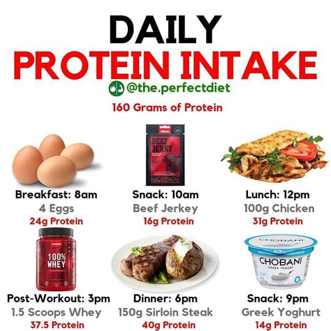 Daily Protein Intake Example Read Below For Details Tag A