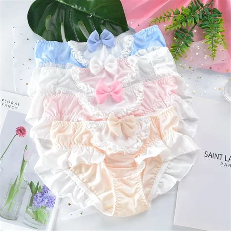 Sp City Japan Style Lolita Bow Cute Women S Underwear Milk Silk