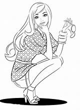 Coloring Pages Fashionista Print sketch template