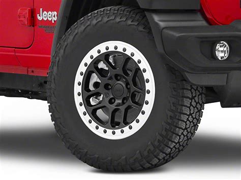Mopar Jeep Wrangler Beadlock Capable Satin Black Wheel 17x8 77072466