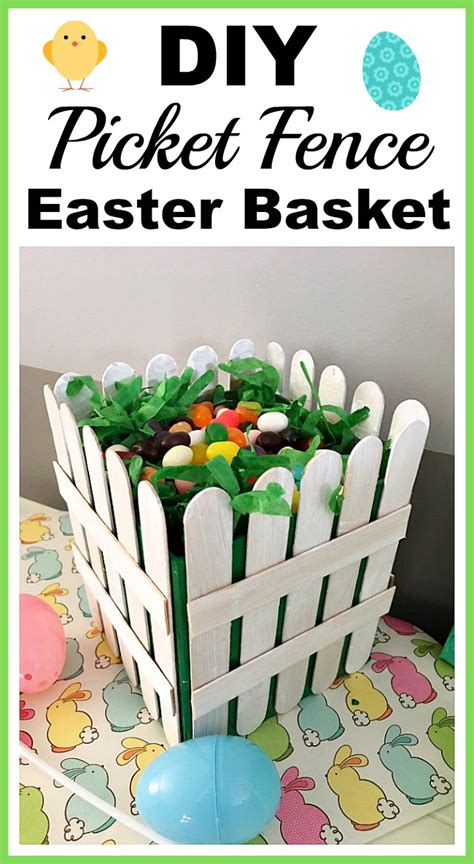 Diy Picket Fence Easter Basket Easy Easter T Basket Craft