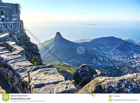Table Mountain View Cape Town South Africa Stock Photo