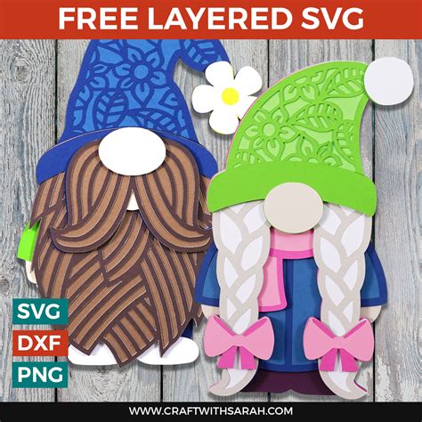 How To Make Layered Gnomes With Your Cricut Free Gnome Svgs Craft