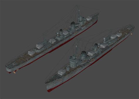 Ijn Asashio Class Destroyer Sh4 By Digitalexplorations On Deviantart