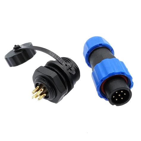 Sp13 Panel Mount Ip68 Waterproof Cable Connector Ampuleu Number Of
