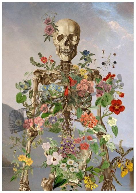 Wall Art Flower Skeleton Human Skeleton Art Anatomy Etsy In 2022