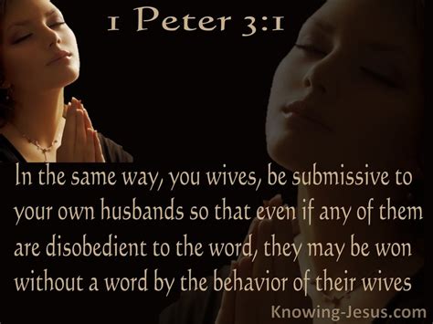 1 Peter 3 1 Wives Be Submissive To Your Own Husbands Brown