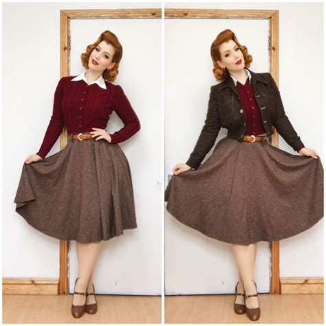 Maroon Browns Vintage Inspired Outfits Vintage Outfits Classy