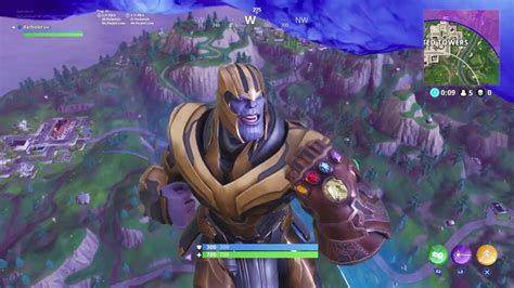 First Time Using Thanos And First Win Fortnite Battle Royale New Mode