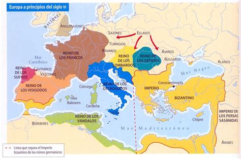 Europa A Principios Del Siglo Vi Tras La Desaparición En 476 Del