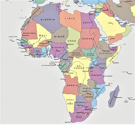 Mapa Político Da áfrica Edulearn