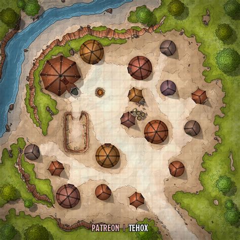 The ranger grins and stows the crumpled bounty letter in his coat pocket. Goblin Camp battlemap : dndmaps