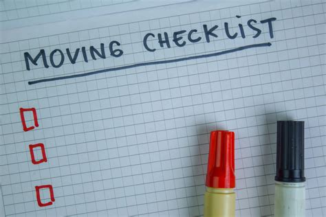 Relocating A Checklist For Moving To A New House