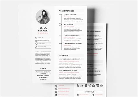 elegant resume template creative resume cv template cover letter my xxx hot girl