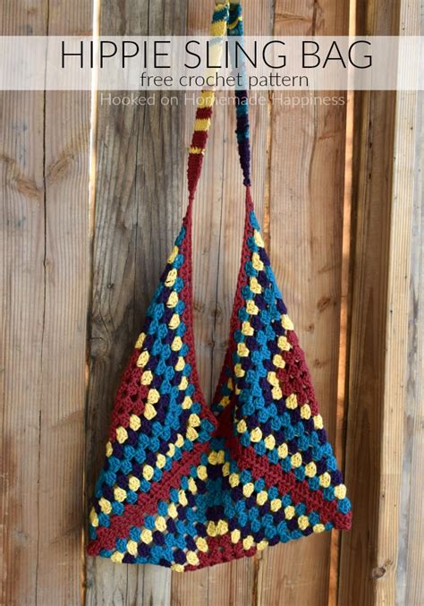 Hippie Sling Crochet Bag Pattern Hooked On Homemade Happiness