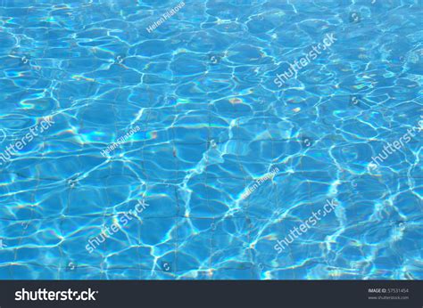 Sun Reflections In Swimming Pool Water From Above Stock Photo 57531454