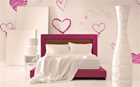 Interior Bed Hearts Style Hd Wallpaper Love Wallpapers Romantic