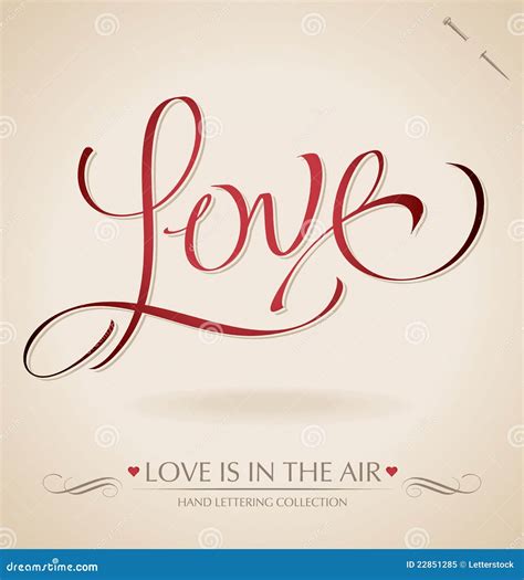 Love Hand Lettering Vector Royalty Free Stock Photo Image 22851285