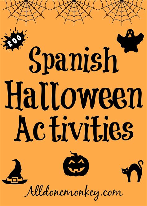 Spanish Halloween Activities All Done Monkey Halloween Activities