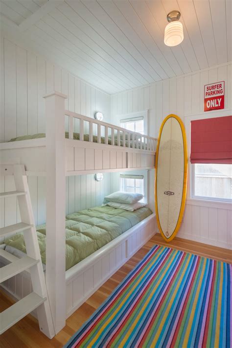 bunk beds  color  small beach cottage bedroom hgtv