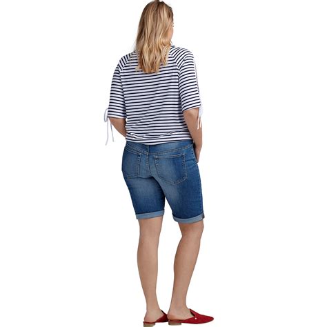Ellos Womens Plus Size Denim Bermuda Shorts Ebay
