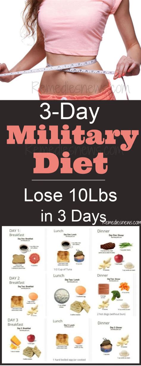 Military Diet Menu Plan For Weight Loss Lose 10 Pounds In 3 Days