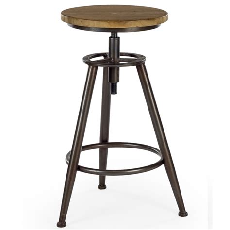 Metal And Wood Industrial Bar Stool Homesdirect365 Modern Style Furniture