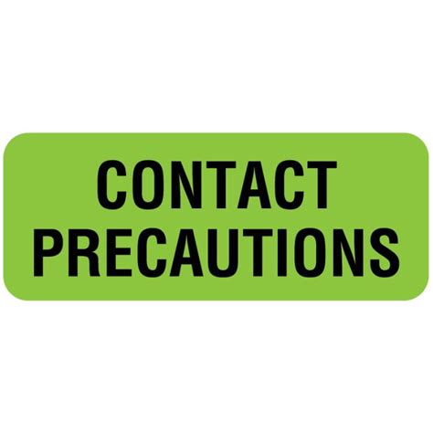 Green Contact Precautions Labels 2 14 X 78 United Ad Label