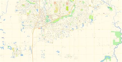 Sioux Falls South Dakota Pdf Map Vector Exact City Plan Detailed Street