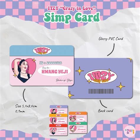Jual Simp Card Itzy Crazy In Love Stage Simp Card Id Card Pvc