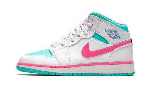 air jordan 1 mid gs digital pink 555112 102 2021 in 2021 jordan shoes girls pink