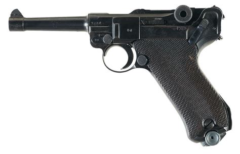 World War Ii 42 Dated Mauser Byf Code P08 Luger Semi Automa Rock