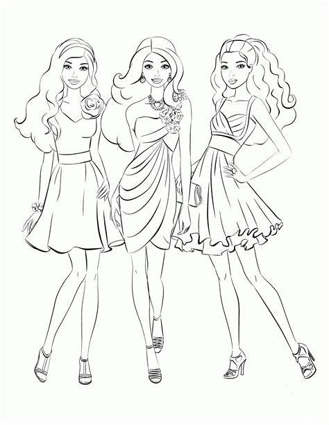 Barbie Fashion Coloring Pages Princess Coloring Pages For All Ages