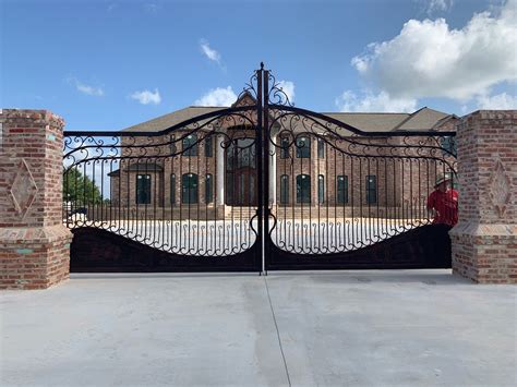 China European Residential Garden Gate Front Entry Door Wrought Iron