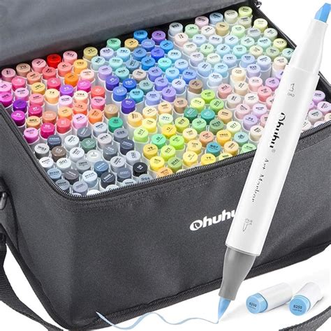 Ohuhu Alcohol Art Markers Set 216 Color Double Tipped