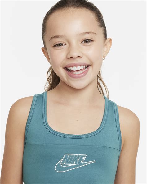 Nike Dri Fit Swoosh Big Kids Girls Sports Bra