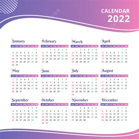 Calendar Vector Hd Images Calendar 2022 Transparant Calendar 2022