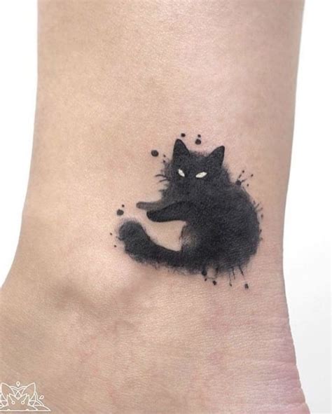 Black Cat Ankle Tattoo Ankle Tattoo Cover Up Ankle Tattoo Ankle