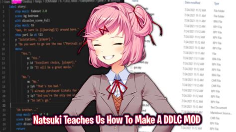 Natsuki Teaches Us How To Make A Ddlc Modddlc How To Make A Ddlc
