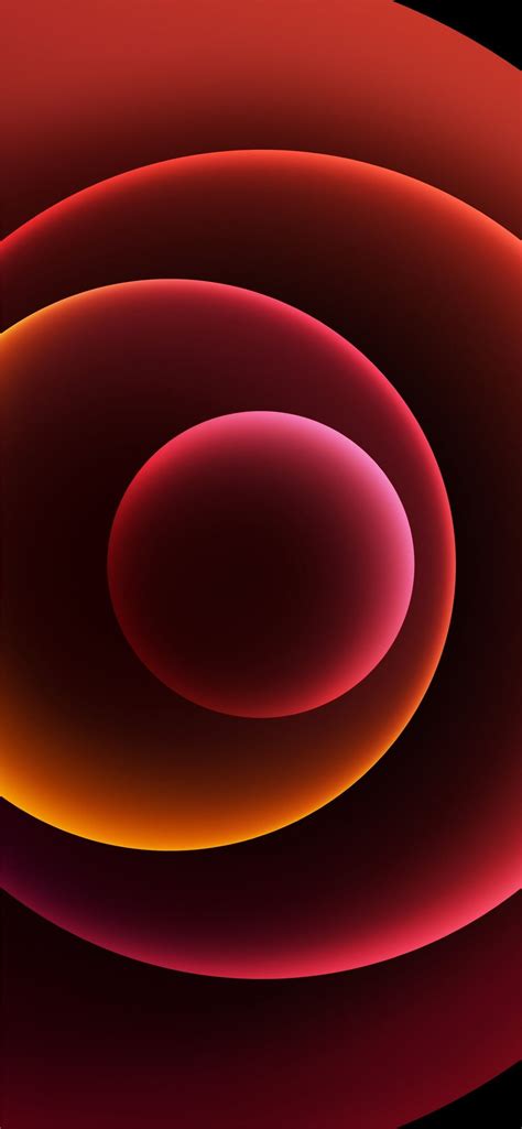 Colorful Iphone 12 Stock Wallpaper Orbs Red Dark Iphone 12 Wallpapers