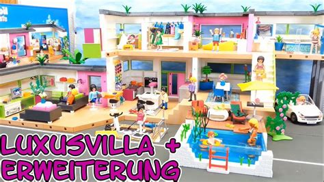 So wurde aus dem etwas zu farbenfrohen haus ein cooles landhaus. Playmobil riesige Luxusvilla komplett mit Erweiterung ...