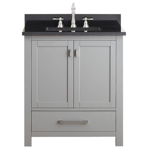 A small bathroom space does not mean you cannot deliver a luxurious look and functionality through the installation of a lovely bathroom vanity. 30 Inch Single Sink Bathroom Vanity in Chilled Gray ...