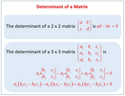 For related equations, see algorithms. Determinants (examples, solutions, videos, activities)