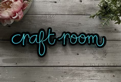 Neon Wire Craft Room Sign Diy Full Instructions Use The Etsy Uk
