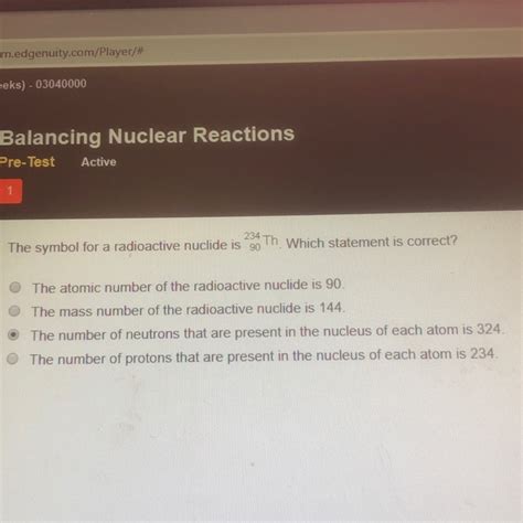 The Symbol For A Radioactive Nuclide Is 23490