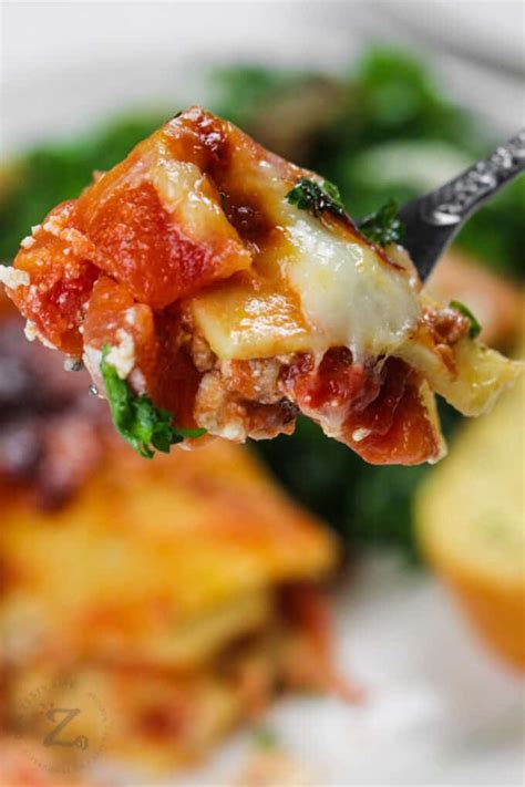 Skillet Lasagna Easy Comfort Food Recipe Our Zesty Life